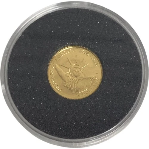 Cook Islands Gold Coin Elizabeth II 1995 Statue of Liberty Dollar Collectib [NC]