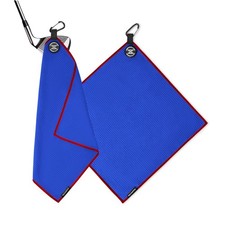 Magnetic Golf Towel with Clip, Absorbent Microfiber Waffle Royal 16"x16"