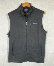 Patagonia Better Sweater Fleece Vest Mens M Grey Full Zip Gilet