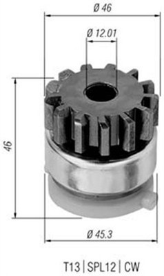 MAGNETI MARELLI Ritzel, Starter 940113020294