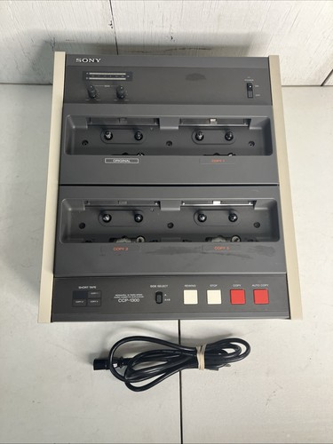 Sony CCP-1300 High-Speed Audio Cassette Tape Master Duplicator w AC Cord TESTED