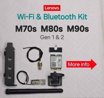 Lenovo WiFi 5 WiFi 6 & Bluetooth Wireless Kit for ThinkCentre M70s M80S M90S