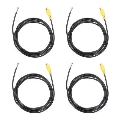 6,6FT RCA-Kabel für Lautsprecher mit blanken Drähten, gelbe RCA-Buchse, 4er Pack