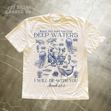 Isaiah Deep Waters Christian Comfort Tee Faith Scripture Bible Verse