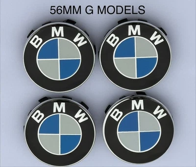 SET OF 4 BMW CENTRE CAPS 56MM 68MM ORIGINAL E F G SERIES NEXT DAY POST - Image 1 of 2