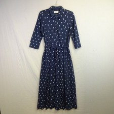 Thought Shirt Dress Size 14 Blue Long Maxi 3/4 Sleeve Jersey.