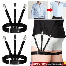 Shirt Stays Upgrade Adjustable Elastic Garter Military Shirts Holder Non-slip US