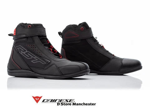 RST Frontier Short Boots Black/Red Short Urban City Motorcycle Boots  EU 41/UK 7