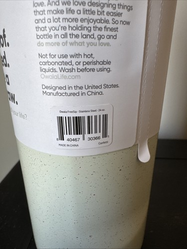 Bouteille d'eau Owala édition limitée 24 oz confettis neuve avec étiquette - Photo 8 sur 15