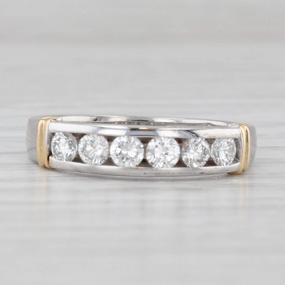 0.50ctw Diamond Wedding Band 14k White Yellow Gold Stackable Ring Size 6.25 - Image 2 of 4