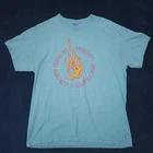 Twenty One Pilots Scaled and Icy Flame T-Shirt Large Light Blue Graphic Tee