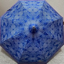 Vivienne Westwood Parasol Umbrella Pagoda Design Blue Flower Unused