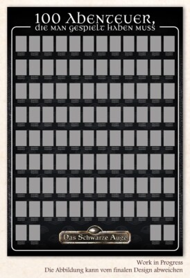 DSA - 40 Jahre Das Schwarze Auge - 100 Abenteuer (Poster) - US26102