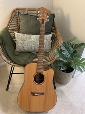 Tacoma Dm9c Acoustic Guitar Natural Satin Finish-hard Shell Included!