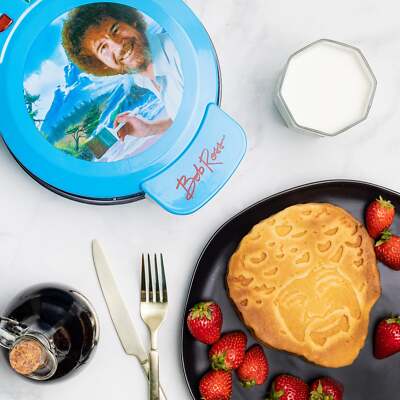 Uncanny Brands Bob Ross Waffle Maker