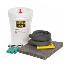 SpillTech 5 Gallon Universal Spill Kit - Pads, Socks, Gloves, Glasses, & More!!