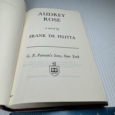 Audrey Rose by Frank De Felitta Putnam Pub 1975 Hardcover Book