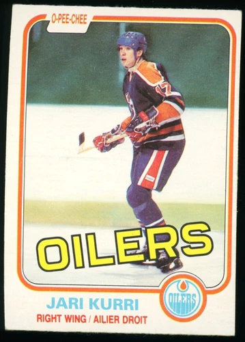 Jari Kurri RC 1981-82 O-Pee-Chee #107 OPC Rookie Edmonton Oilers Low-Mid Grade