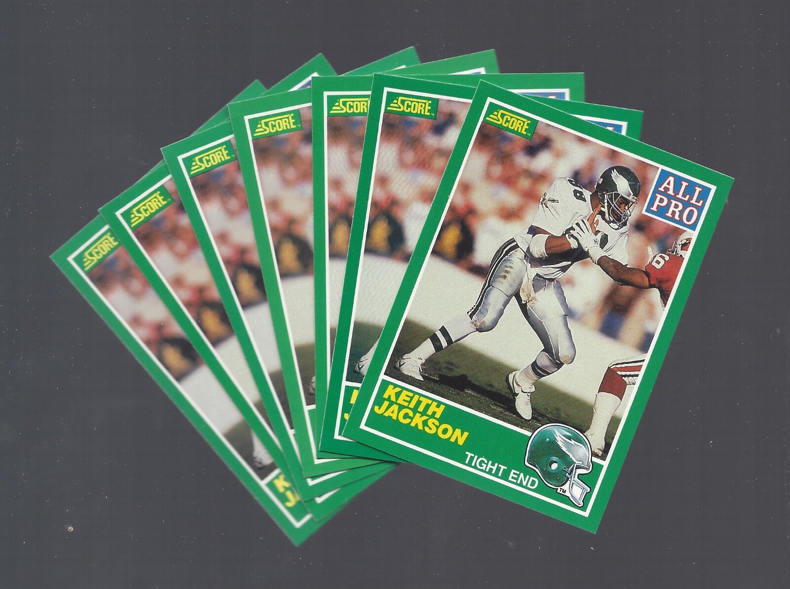 LOT 7 1989 SCORE KEITH JACKSON #293ROOKIE CARD PACK FRESH MINT .99 SHIP