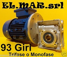Motoriduttore 93 Giri HP 0,5 Riduttore di giri Motore Monofase Trifase Kw 0,37