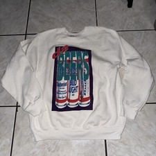 Budweiser Da Beers Advertisement Mens Sweatshirt White On Tultex Tag Made In USA