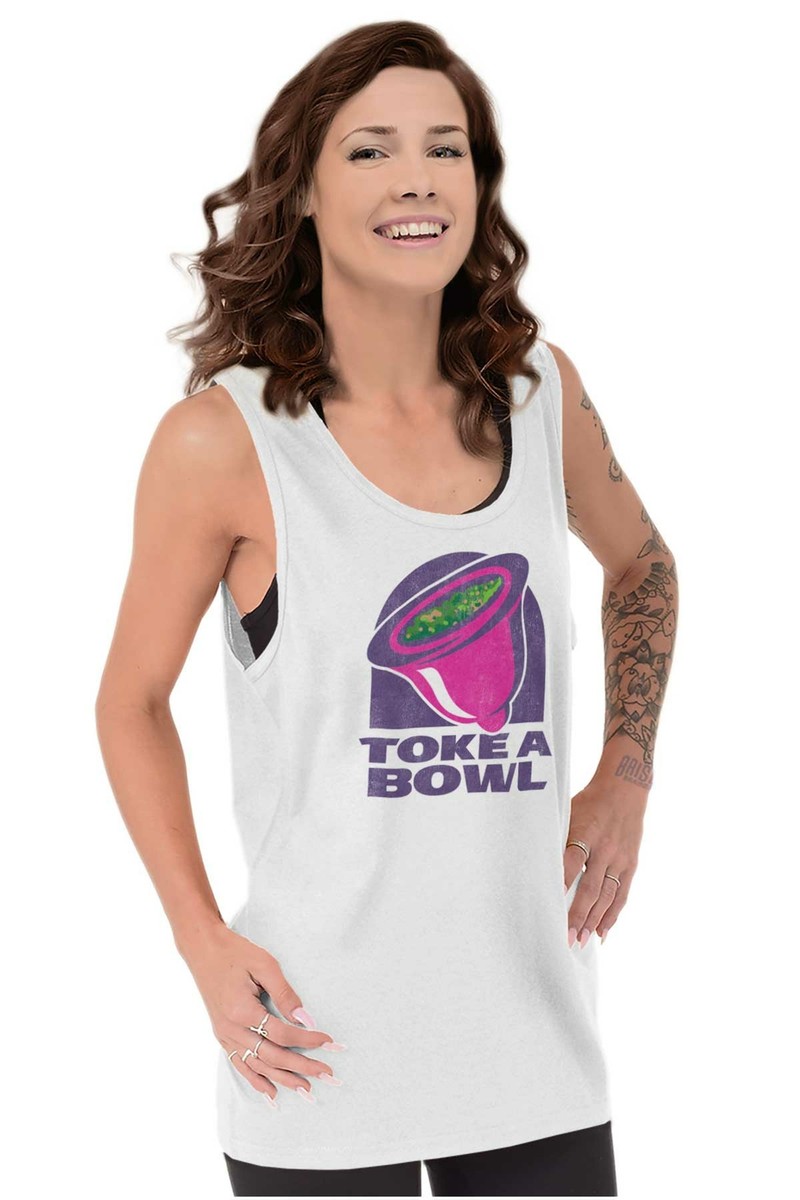 Funny Marijuana 420 Stoner T-Shirt For Men & Women - Toke A Bowl Humor Unisex Crewneck Tee