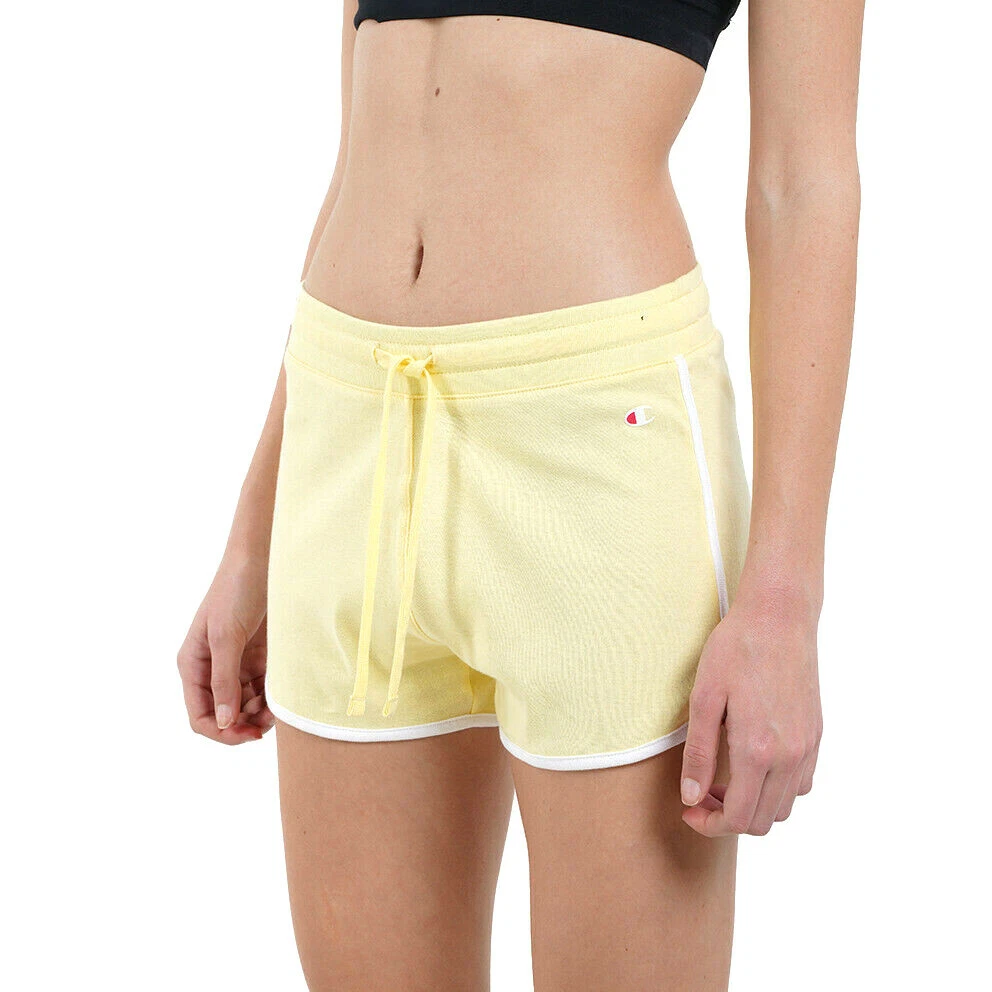 Champion Women Shorts Training Running Fitness Workout Casual Woman Yellow New