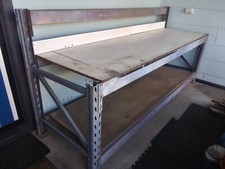 Heavy duty racking/steel and chipboard work bench