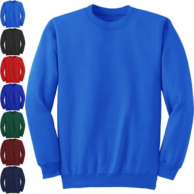KINDER JUNGEN MÄDCHEN SWEATSHIRT SCHULE UNIFORM ÜBERZIEHPULLOVER GEBÜRSTETES FLEECE TOPS