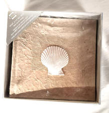 Prinz Handmade Natural Paper Cover with Scallop Shell Photo Album