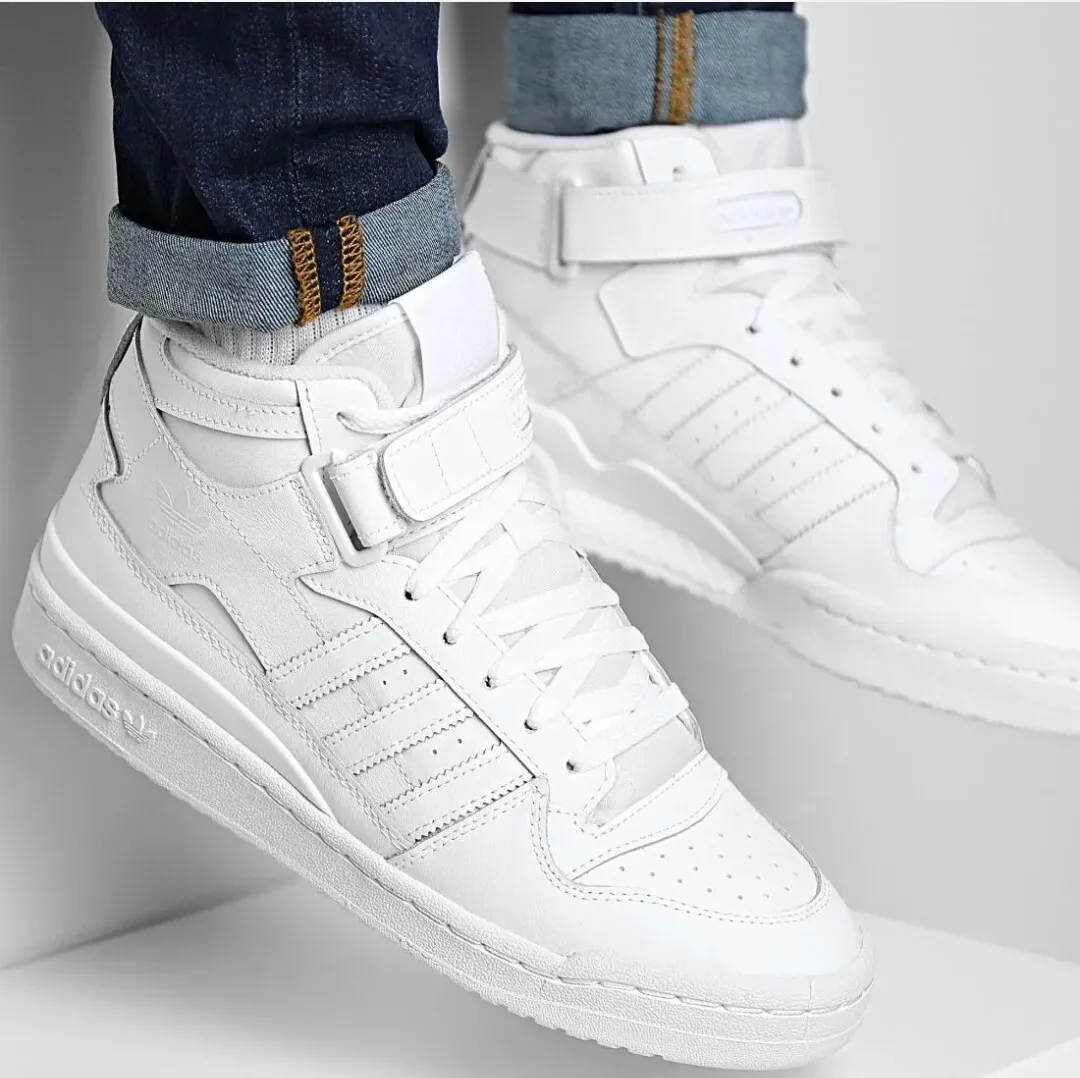 Adidas Originals Forum Mid Shoes Men's Size White Basketball Sneakers FY4975 | eBay