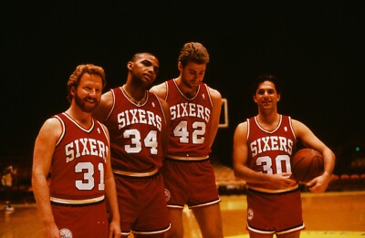 LMP28-139 80s Philadelphia 76ers Charles Barkley Ken Olin Orig 35mm COLOR SLIDE