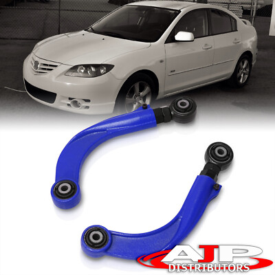 Blue Adjustable Steel Rear Upper Control Arm Camber Kit For Mazda 3 5 Ford Focus