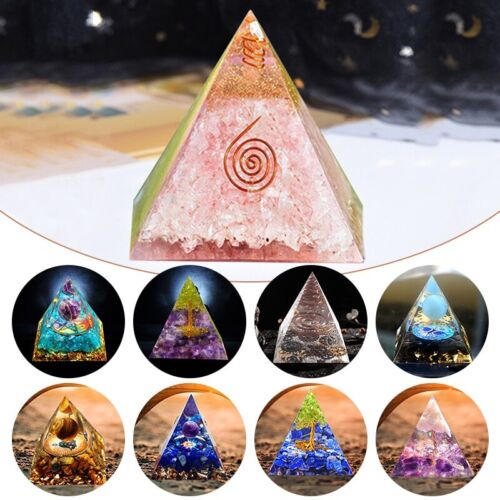 Orgonitowa piramida kryształy kamień naturalny orgon generator energii dekoracja lecznicza - Zdjęcie 1 z 24