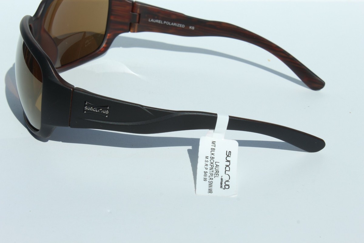 SUNCLOUD Laurel POLARIZED Womens Sunglasses Black/Sienna 