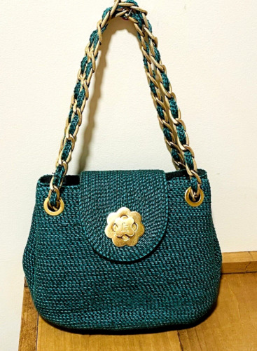 Eric Javits SHENIA Emerald Green Squishee Handbag 