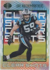 2019 Panini Illusions Clear Shots Green #CS-LK Luke Kuechly Panthers 142/149