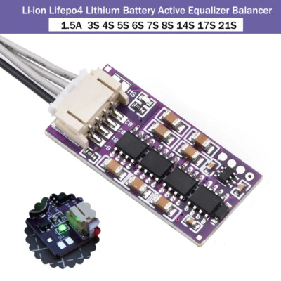 BMS 1.5A 3S- 21S Li-ion Lifepo4 LTO Battery Active Equalizer Balancer Capacitor