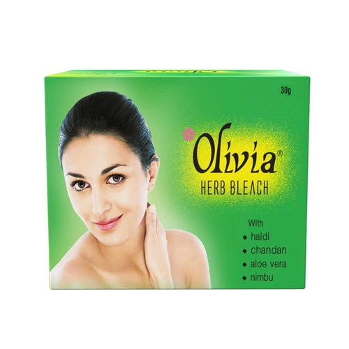 Olivia Herb Bleach For Sensitive Skin 30g With Haldi, Chandan, Aloe Vera & Nimbu