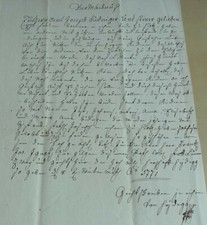 Document Heidegg (GELFINGEN) 1771 legacy Joseph BUDINGER & Barbara INEICHEN