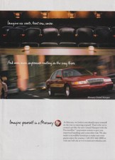Imagine six seats, front row, center: Mercury Grand Marquis ad 1998