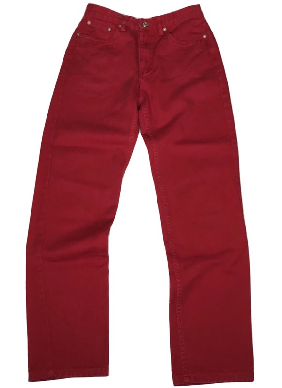 Vintage TOMMY HILFIGER Red Jeans Womens Size 6 Measures 32x30.5 with a 10” Rise