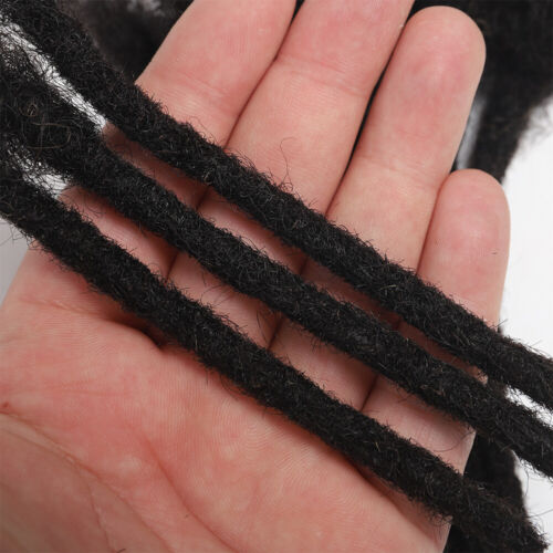 4- 20 in Real Human Hair Dreadlocks Extensions Crochet Braiding Hair Dreads Locs - Picture 1 of 32