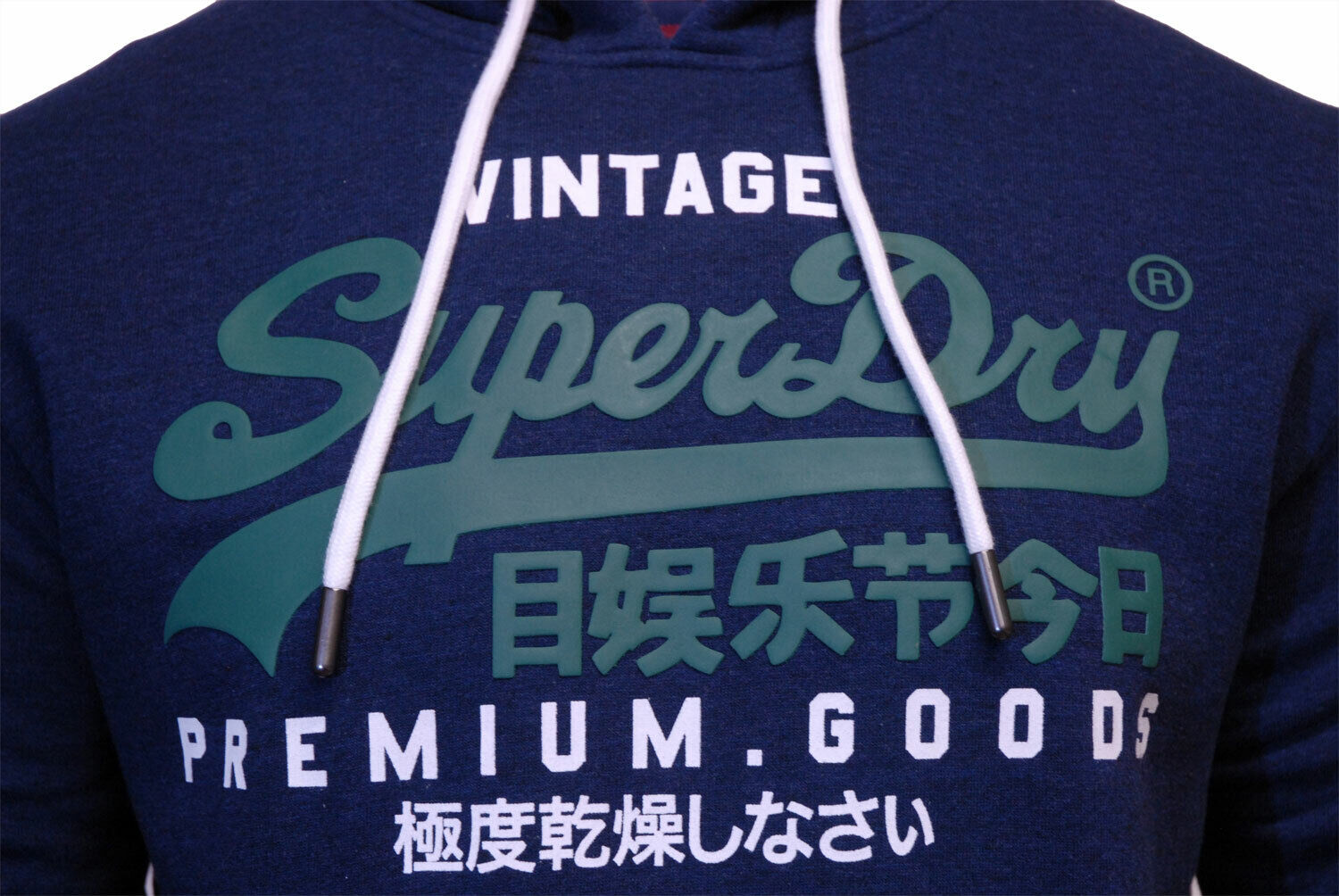 Superdry Mens Vintage eBay Blue Overhead Navy Logo NS Long New | Hoodie Sleeve Pullover