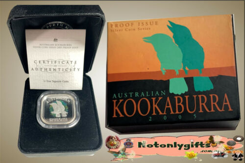 2005 - 50c. Kookaburra Silver Proof 1/2oz. Square Coin - Afbeelding 1 van 1