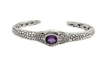 Handgefertigtes Armband 925 Sterlingsilber und Amethyst