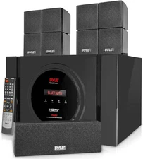 Pyle 5.1 Channel Home Theater Speaker System, 300W Bluetooth, PT589BT (E70)