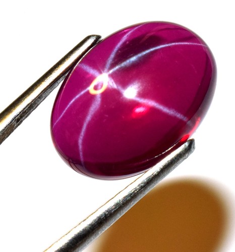 StarRuby Cabochon 10 x 14 mm Ring Use Red Ruby Lab Created 7.9 Ct Loose Gemstone - Picture 2 of 5