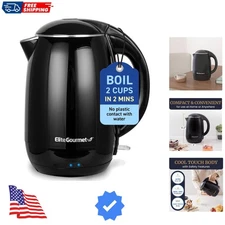 1.8L Cool-Touch Electric Kettle - Sleek Stainless Steel with Auto Shut-Off