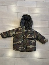 Zara Kids Camouflage Puffer Jacket EUC 12-18 months